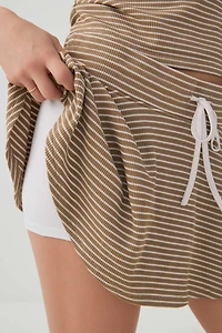 Jupe-short fluide en tissu gaufr