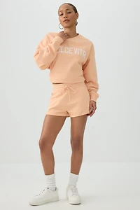 Short détente en jersey bouclette