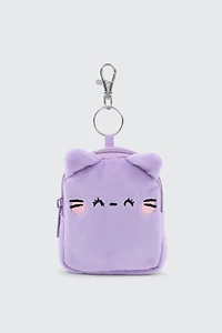 Ardene Kids Cat Coin Purse in Medium Purple
