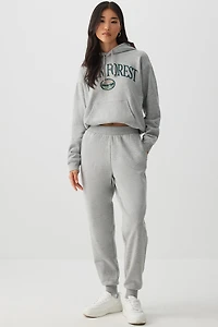 Ardene Slouchy Sweatpants in Grey | Size | Polyester/Cotton | Fleece-Lined