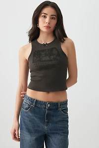 Camisole pointelle imprimée