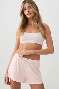 Ardene HUSHKNIT PJ Shorts in Light Pink | Size | Polyester/Spandex | Eco-Conscious