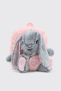 Mini sac à dos avec peluche amovible