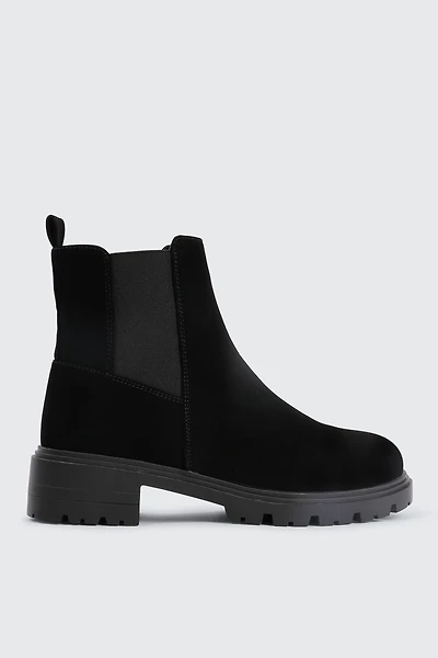 Ardene Faux Suede Chelsea Boots in Black | Size | Eco-Conscious