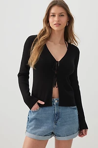 Cardigan noué à l'avant