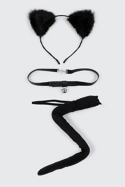Ardene 3-Piece Black Cat Accessory Set