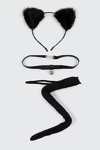 Ardene 3-Piece Black Cat Accessory Set
