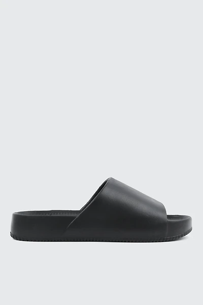 Ardene Man Solid Slides For Men in Black | Size