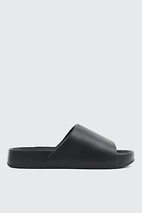 Ardene Man Solid Slides For Men in Black | Size