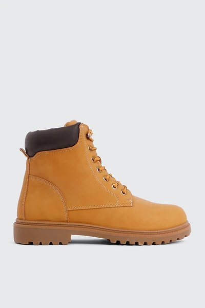 Ardene Man Lug Sole Lace Up Boots For Men in Brown | Size