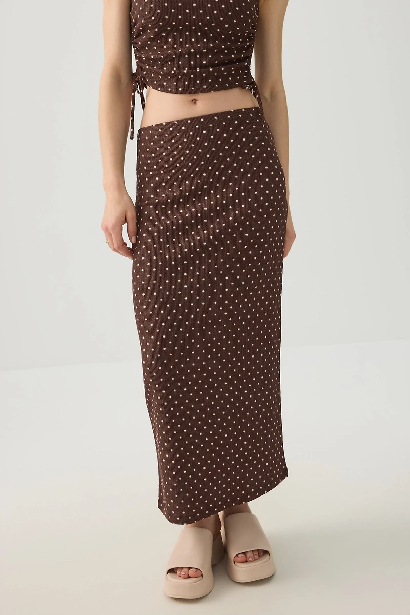 Jupe maxi en tricot textur