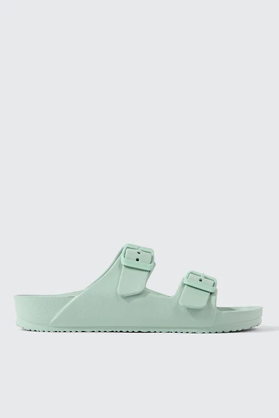 Ardene Two-Strap Sandals in Light Green | Size 9 | Eco-Conscious