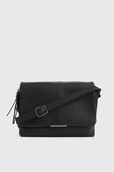 Ardene Rectangular Crossbody Bag in | 100% Recycled Polyester/Faux Leather | Eco-Conscious