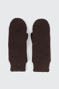 Ardene Fleece Lined Knit Mittens in | 100% Acrylic