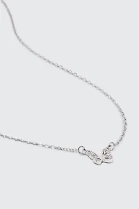 Collier papillon plaqué or 14K