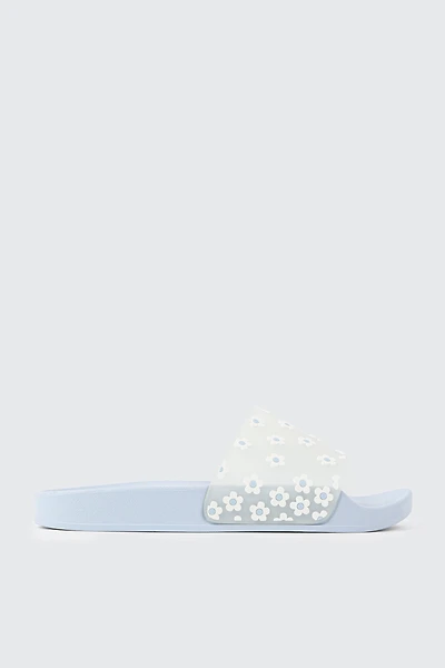 Ardene Slides with 3D Detail in Light Blue | Size