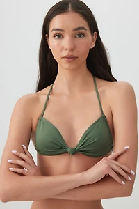 Haut de maillot triangle noué à l'avant