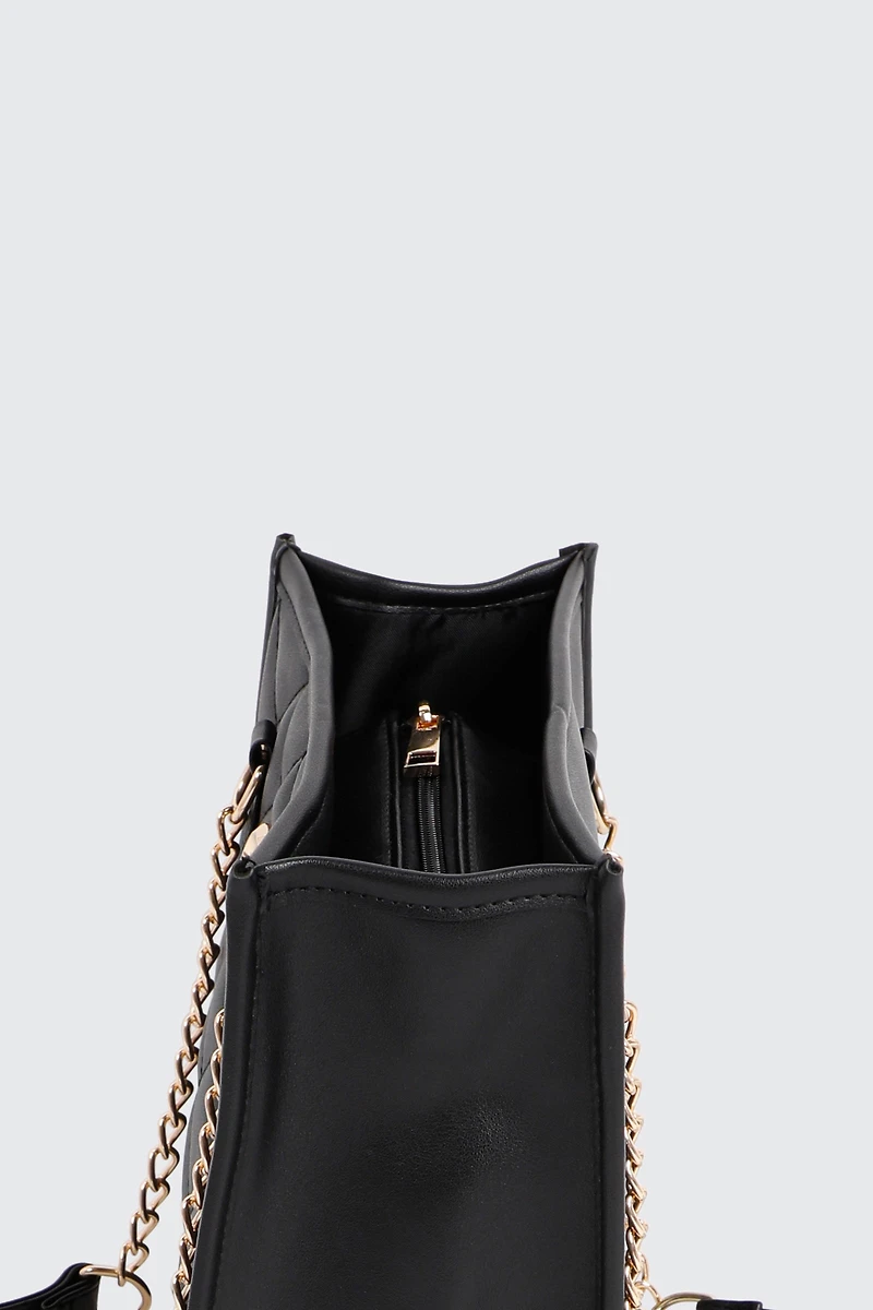 Sac fourre-tout à surpiqûres chevrons