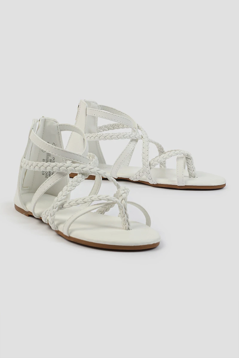 Sandales gladiateur tressées