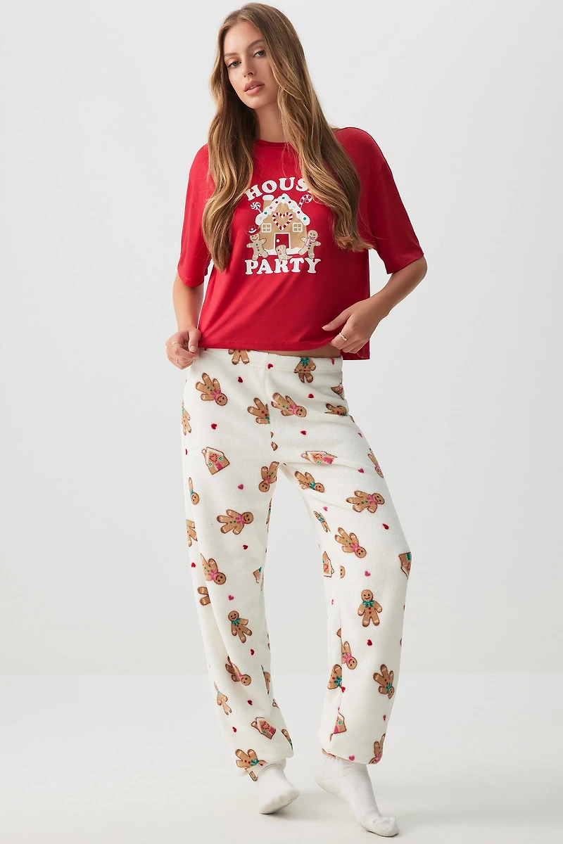 Haut de pyjama en tissu HUSHKNIT