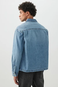Chemise coupe carrée en denim