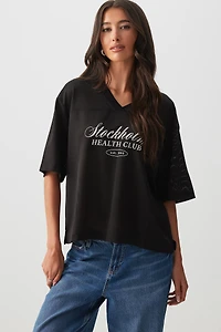 T-shirt de football court en maille filet