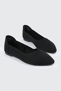 Talons plats à bout pointu en tissu