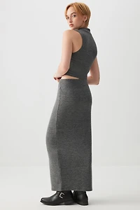 Jupe maxi en tricot brossé