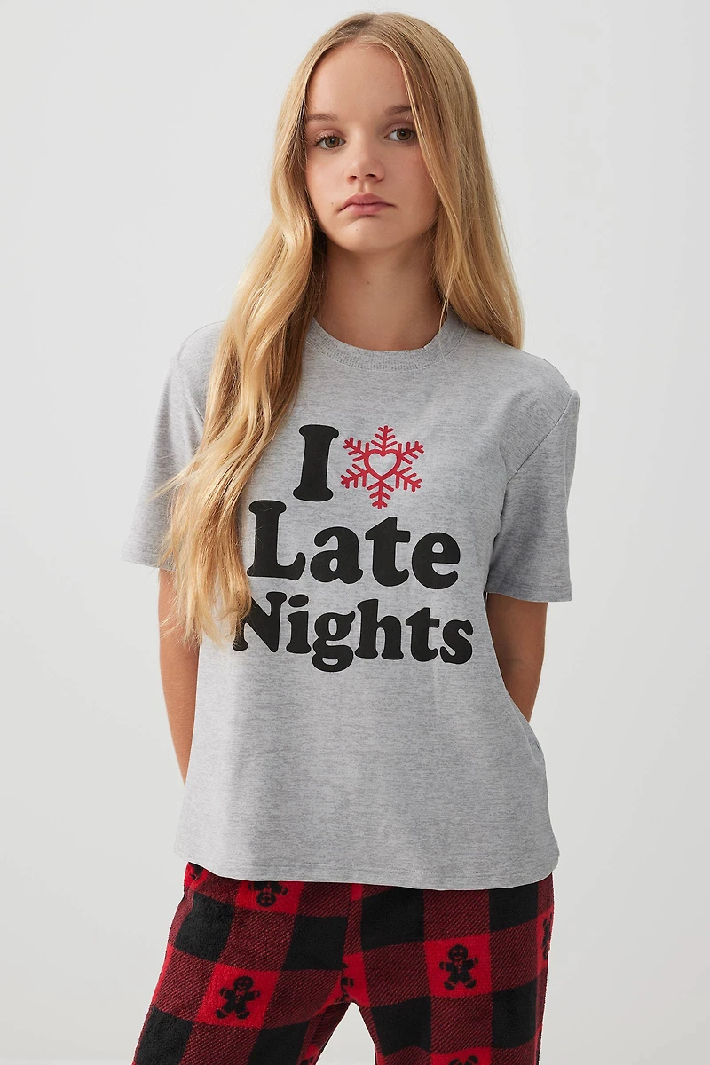 Ardene Kids HUSHKNIT PJ Top in | Size | Polyester/Spandex | Eco-Conscious