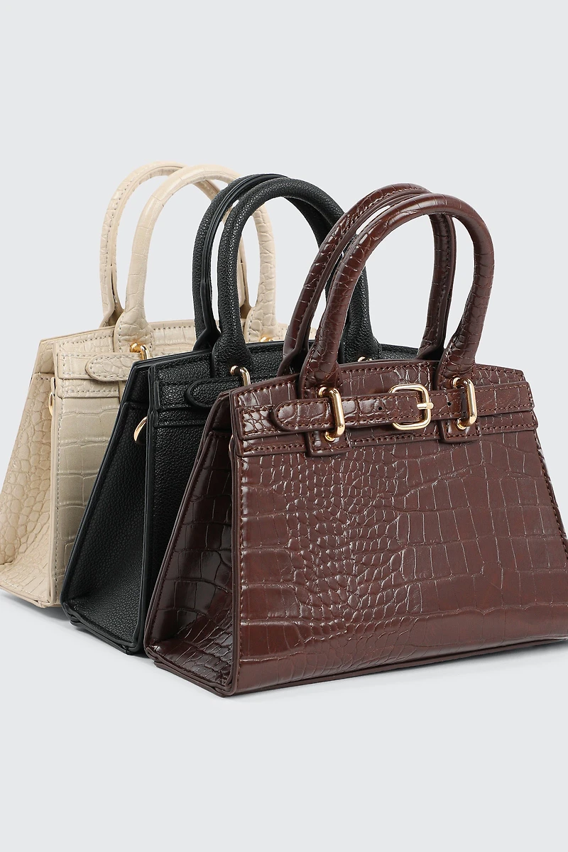 Sac fourre-tout embossé croco