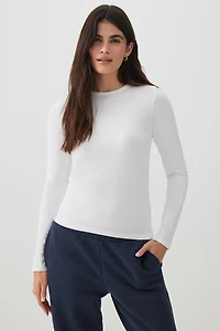 T-shirt ajusté à manches longues Basic