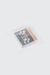 Lot de 4 perçages de langue embellis