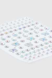 Bijoux iridescents pour le visage - 90 pièces