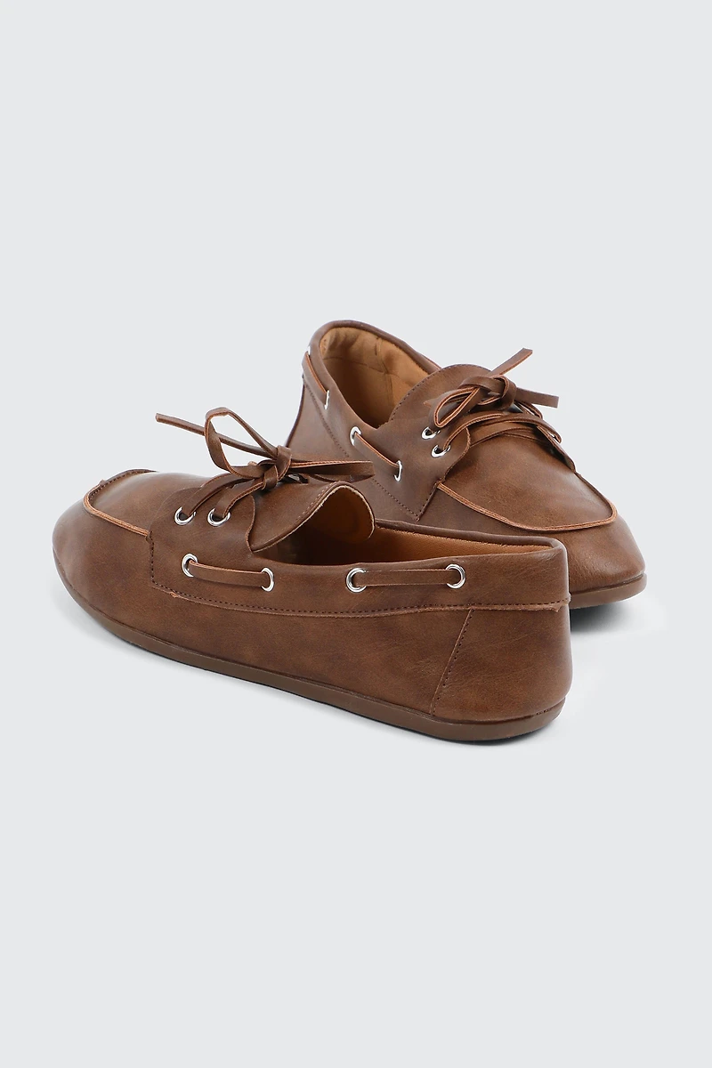 Mocassins bateau en faux cuir