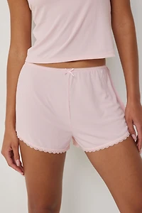 Ensemble pyjama à détail de dentelle