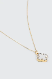 Ardene 14K Gold Plated Clover Necklace