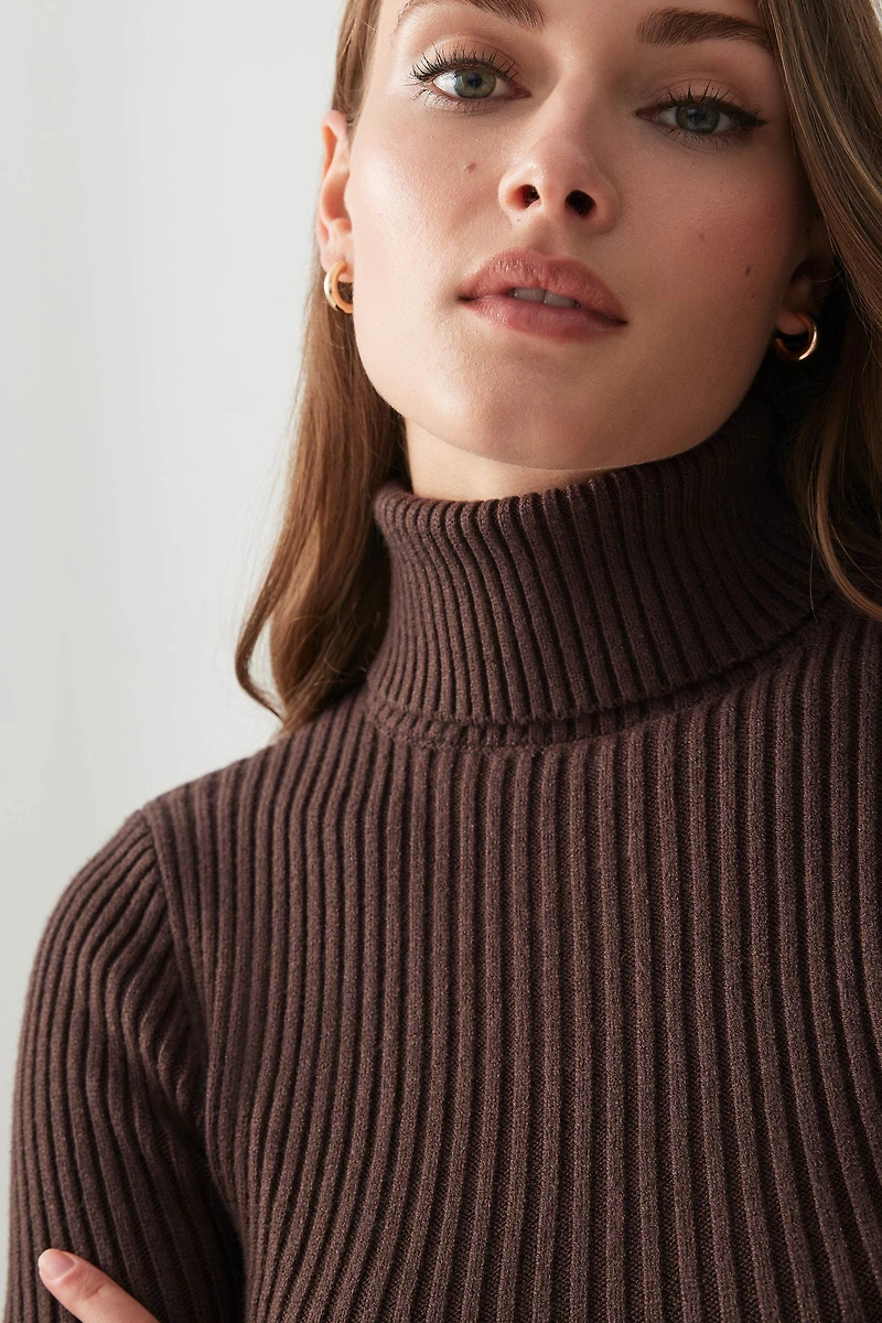 Chandail à col roulé court