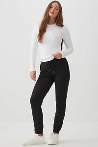 T-shirt côtelé à manches longues