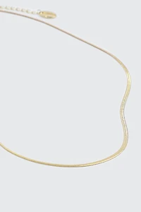 Chaîne plate plaquée or 14K