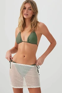 Ardene Crochet Cover Up Skirt in White | Size | Nylon/Spandex