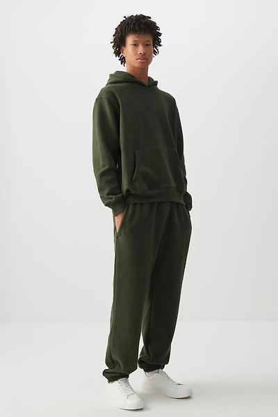 Ardene Man Sweatpants with Back Pocket For Men in Dark Green | Size | Polyester/Cotton | Fleece-Lined