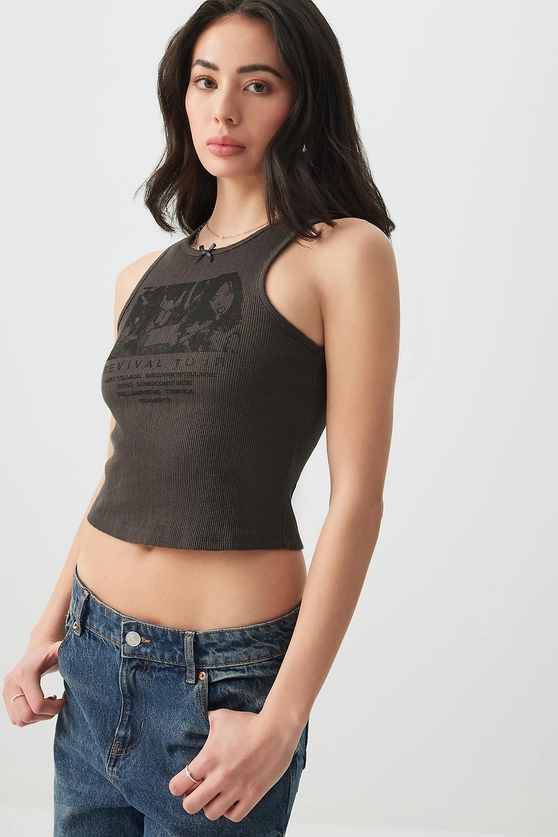 Camisole pointelle imprimée