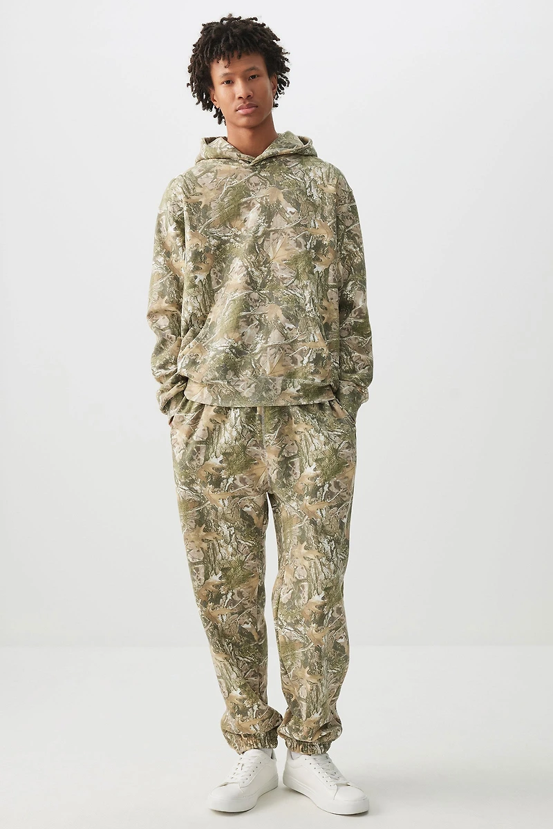 Ardene Man Sweatpants with Back Pocket For Men in Khaki | Size | Polyester/Cotton | Fleece-Lined