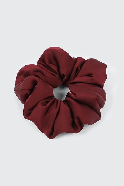 Ardene Satin Scrunchie in Burgundy | Polyester