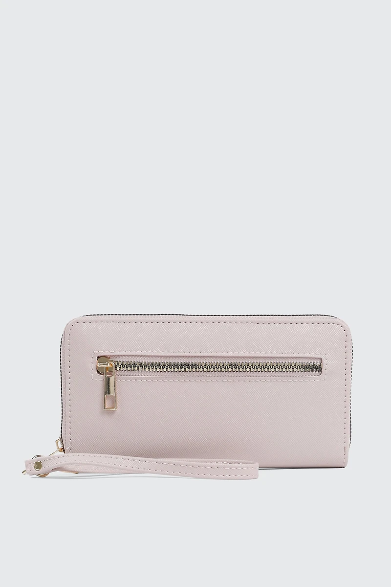 Ardene Accordion Wallet in Light Pink | Faux Leather/Polyester