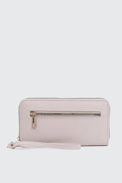 Ardene Accordion Wallet in Light Pink | Faux Leather/Polyester