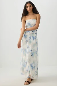 Robe tube à taille tombante en maille