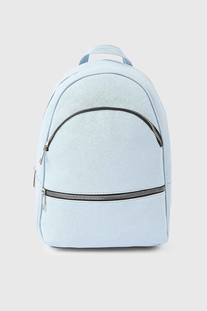 Ardene Faux Leather Backpack in Light Blue | Faux Leather/Polyester
