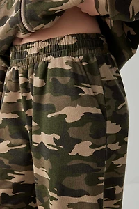 Pantalon de jogging à jambe large camouflage