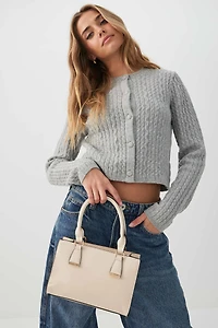 Sac à main structuré en faux cuir